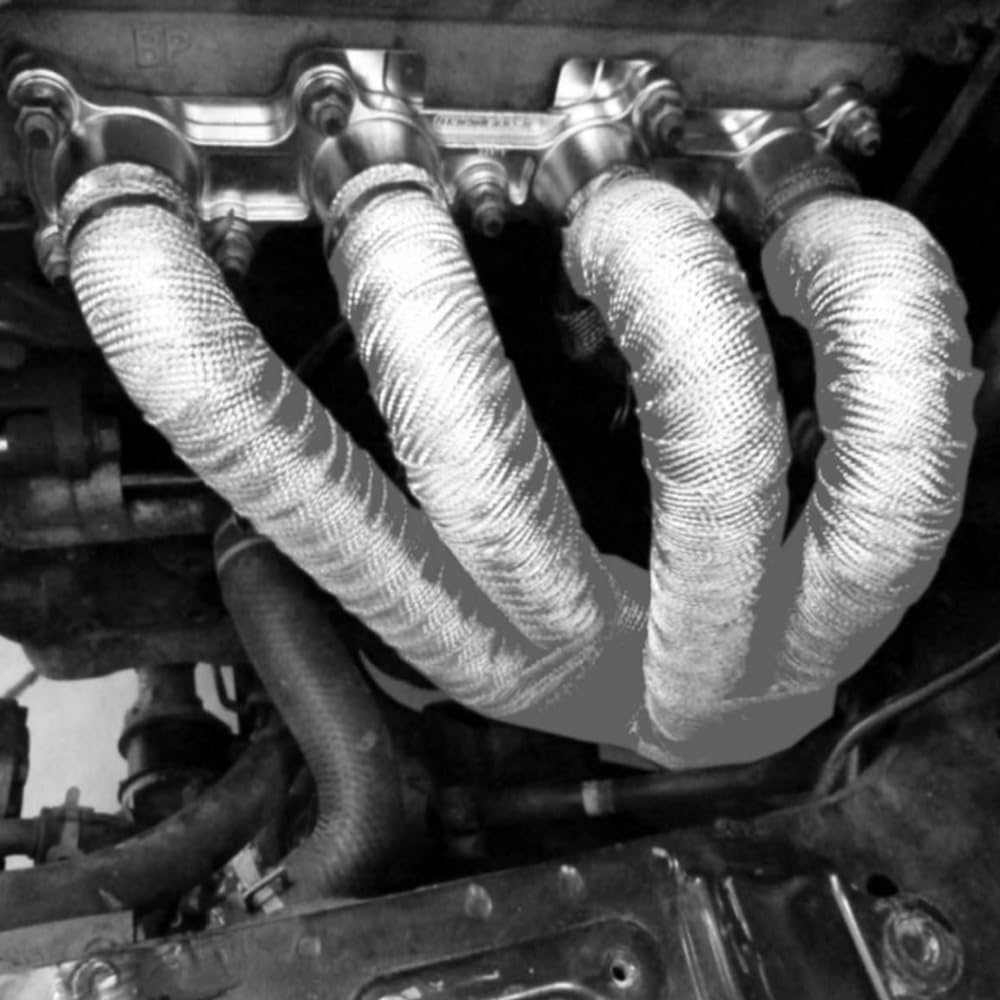 Thermal Insulation Tape for Motorcycles, Heat Resistant Tape, 0.6 x 19.7 x 16.4 ft