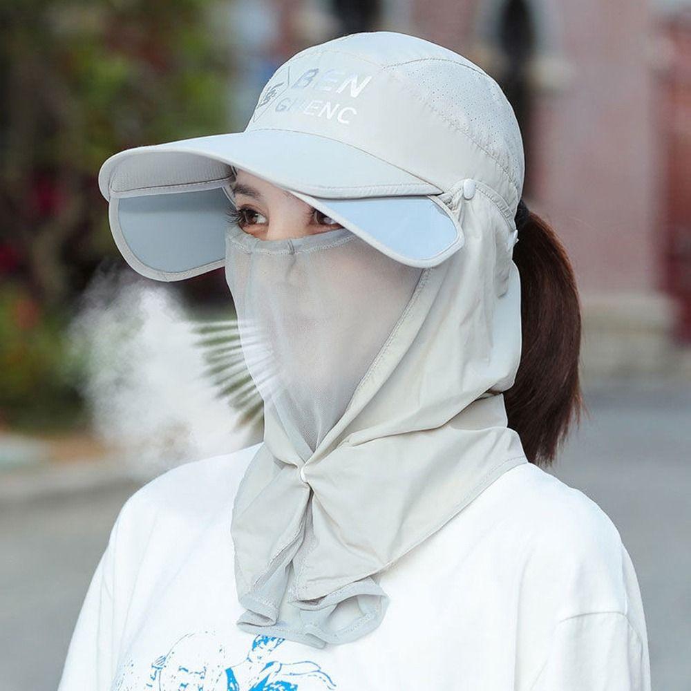 Quick-dry Hat Sun Protection Hat Sun Hat Ice Silk Wide Brim Bucket Cap Large Brim With Neck Flap Bucket Hat with Neck Cover Men