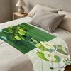 Soft Flannel Fleece Blanket, Green Apple Collection – Breathable Warm Cozy Throw for Home Decor, Casual Use, Ideal for Christmas & Halloween