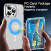 Transparent für MagSafe Geldbörse Magnetischer Kartenhalter Geldbörsenhülle für IPhone/Huawei/Xiaomi/Samsung Magnetischer Ständer Steckplatz Kartenhalter