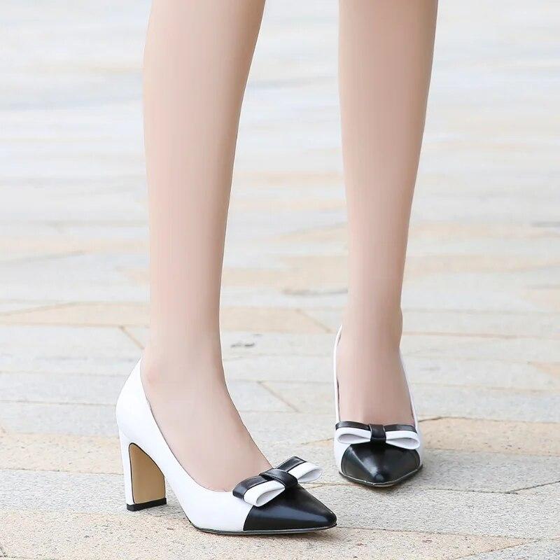 Dámská pracovní obuv velkých velikostí Vysoký podpatek Kancelářský Temperament Nový 7,5 cm podpatek WZ