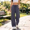 Pantaloni della tuta larghi a gamba larga da donna per allenamento casual