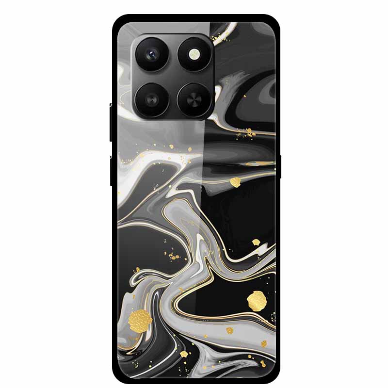 Glass Back Cover For Honor 200 Pro 5G Case Marble Hard Tempered Glass Case For Honor play 10T 400 Smart 5G Case 6.77" Shell Para