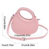Half Moon Small Shoulder Bag For Women  Spring New Green Purple Handbags Pleated Design Pu Leather Crossbody Round Hand Bag