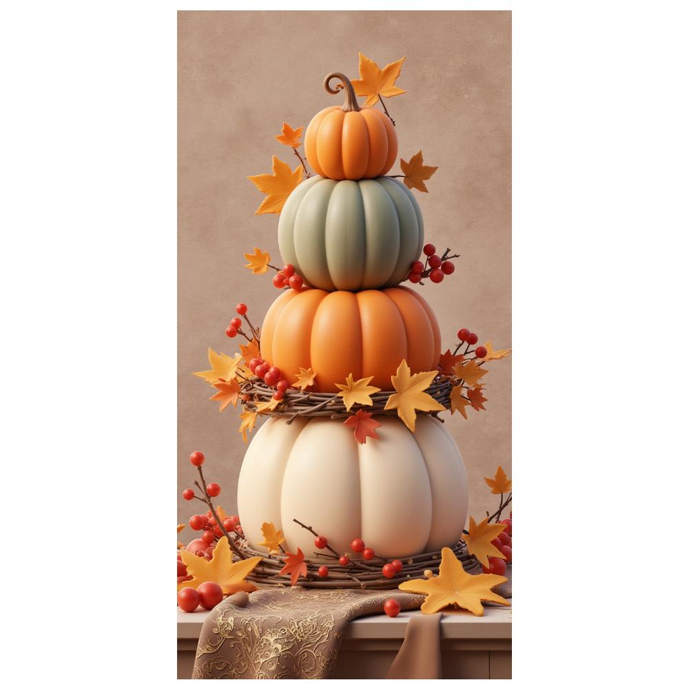 Thanksgiving Banner Autumn Colors Fall Banner Seasonal Banner Berry Accents Table Decoration For Fall Festival Seasonal Event