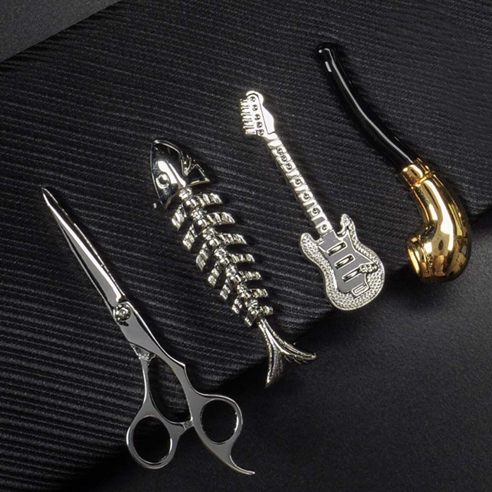 Wedding 1 Piece Silver Metal Gifts for Men Tie Clip Glasses Shape Necktie Clips Pin Jewelry