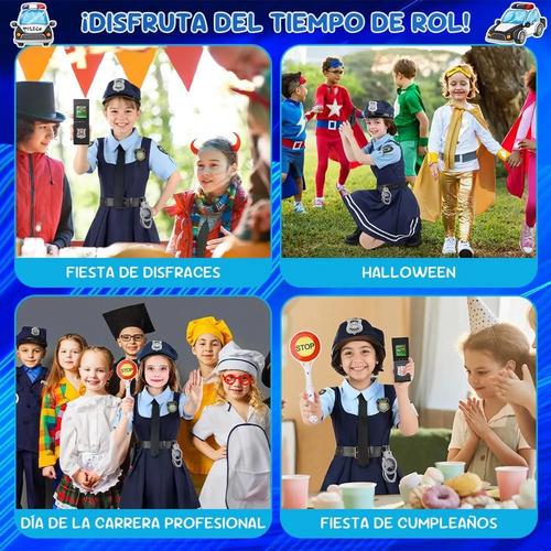 Police Costume For Girls, 10-piece Police Officer Outfit F
