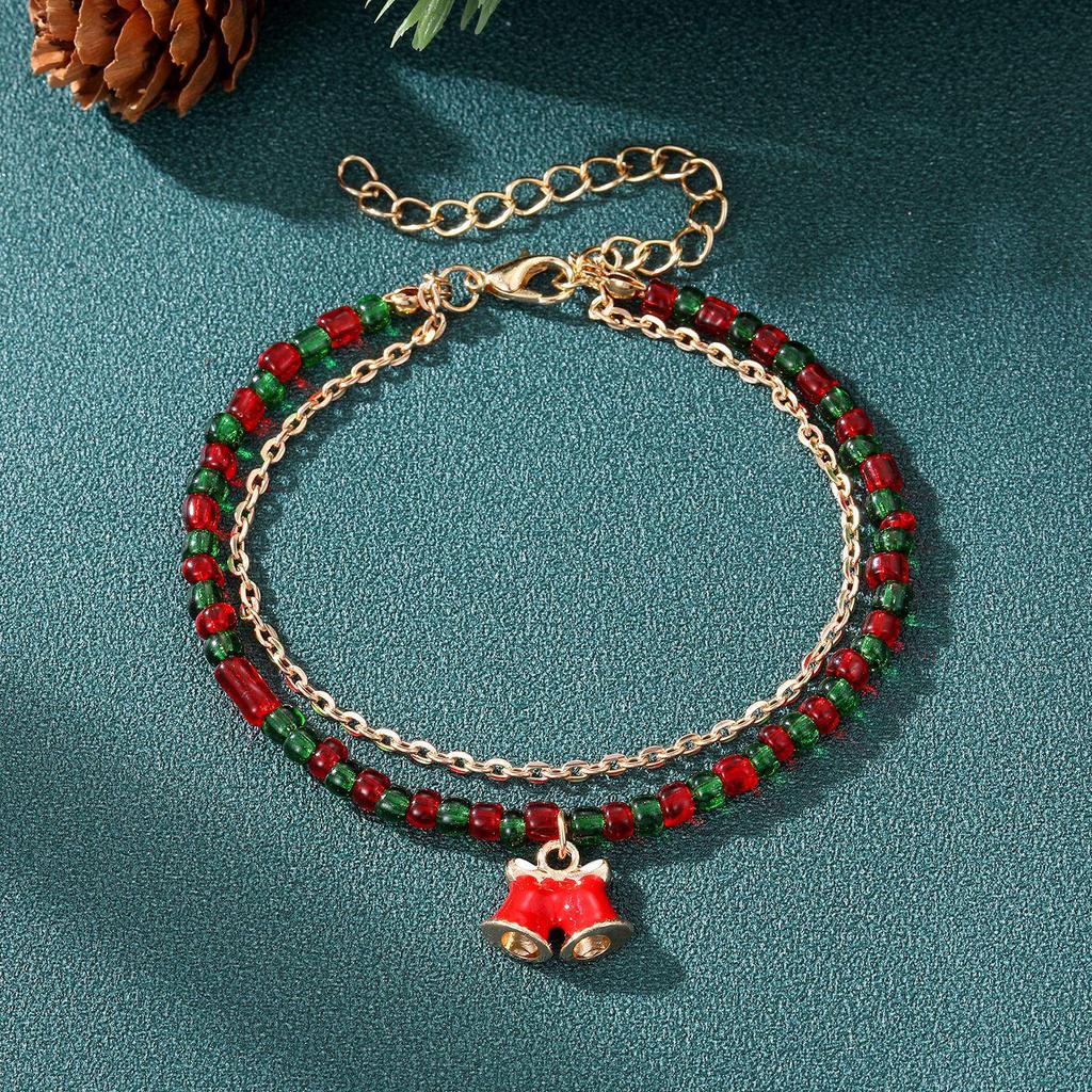 European and American Christmas Bell Bracelet Set - High-end Gift Box Edition