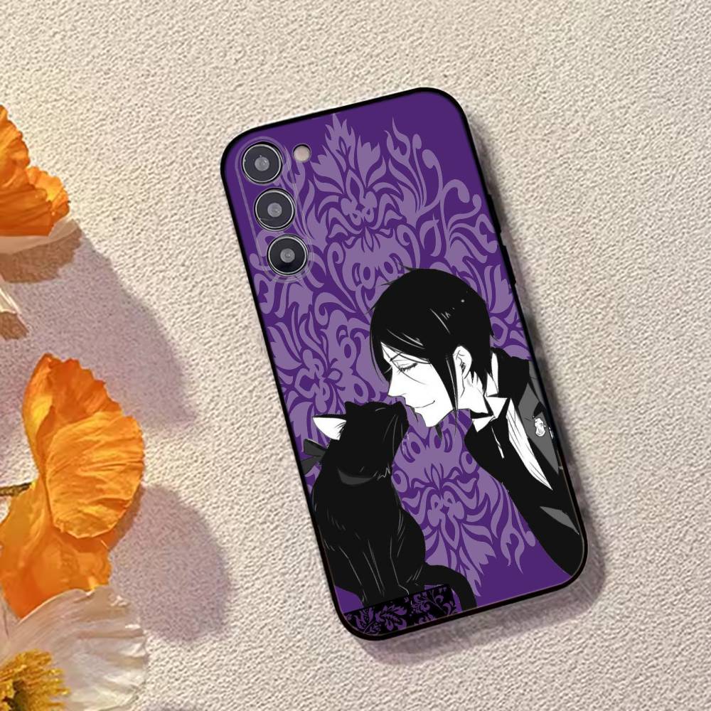 

Anime Black B-Butler Phone Case Black Silicone Soft For Samsung Galaxy A73,A72,A71,A70,A53,A52,A51 Samsung a21s