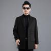 Winter pocket line double-sided cashmere coat for men mid-length removable down liner casual woolen woolen coat