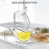 Deluxe Design Individual Lemon Squeezer, Lemon Squeezer Manual Hand Squeezer Acrylic Tableware Transparent Serving Tableware(2PCS White)