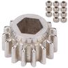 Meccaniche OpenGear per Chitarra Ingranaggi Esagonali Bloccaggio Pioli di Montaggio Strumento per Strumento Musicale(Argento 12 Pezzi)
