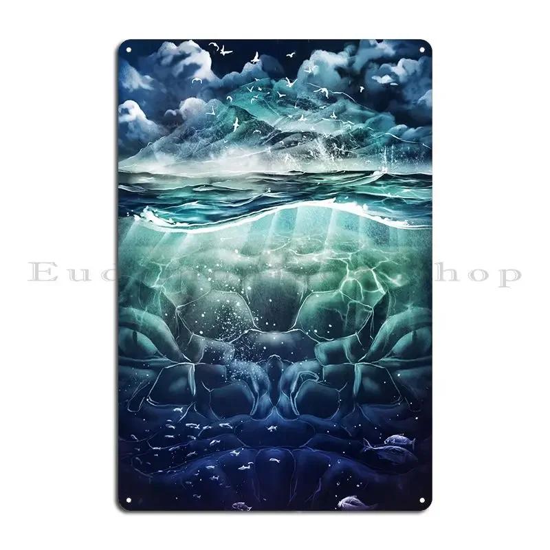 The Beast In The Ocean Metal Signs Club Design Kitchen Retro Design Tin Sign Poster 20x30cm（7.8x11.8inch）