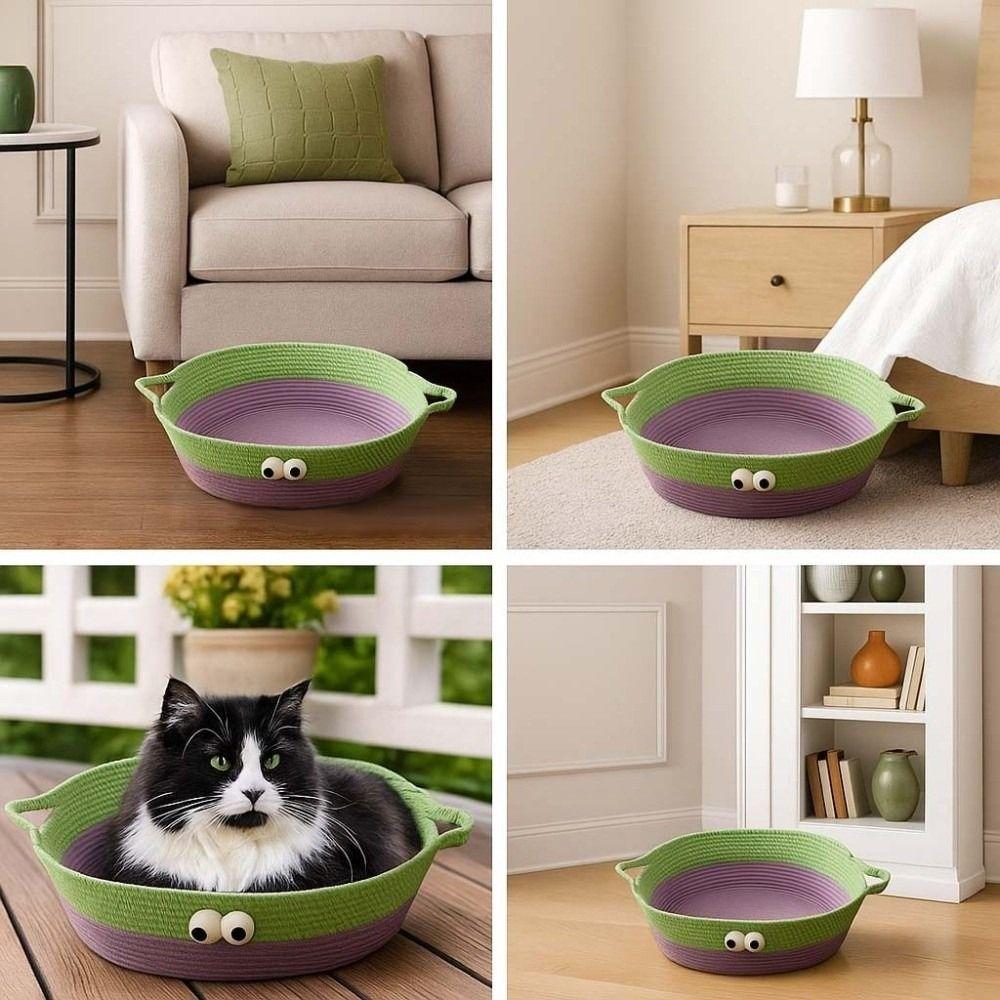 Cotton Rope Cat Bed Basket Cute Dog Nest New Cat Nest  Four Seasons