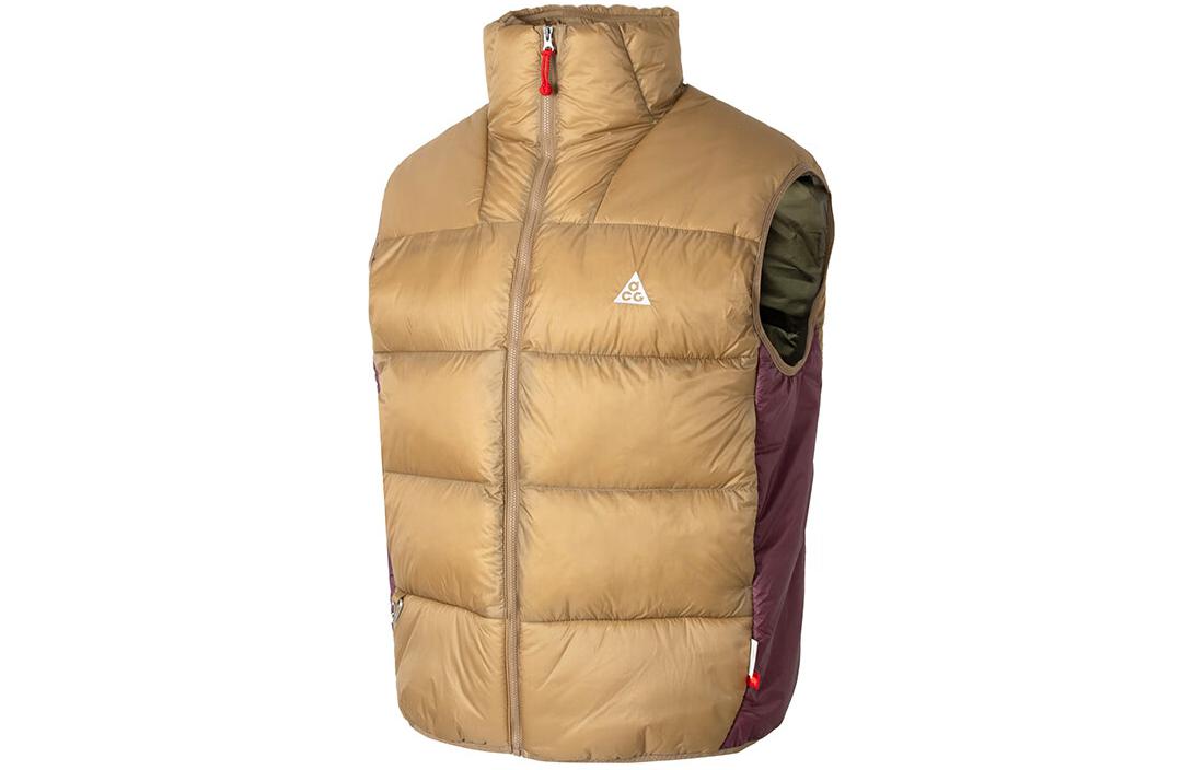 Nike ACG Vests Men s Khaki Stand Collar Moderate Other FZ6192-282 XL