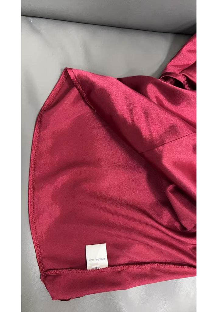 Women's Cross-Border Satin Pleated Sleeveless Shirt - Spring/Summer