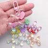 New Candy Color Sweet Resin Balloon Dog Keychain for Women Girls Animal Shaped Phone Chain Key Buckle Accessories Bag Pendant