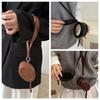 Oval Lanyard Wallet PU Leather Crossbody Bag Fashion Earphone Bag  Travel