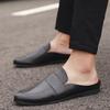 Sommer Leder Herren Halbschuhe Hausschuhe Loafer Slides Atmungsaktive Mules für Mann Outdoor Leichte Freizeit Halbschuhe 2026