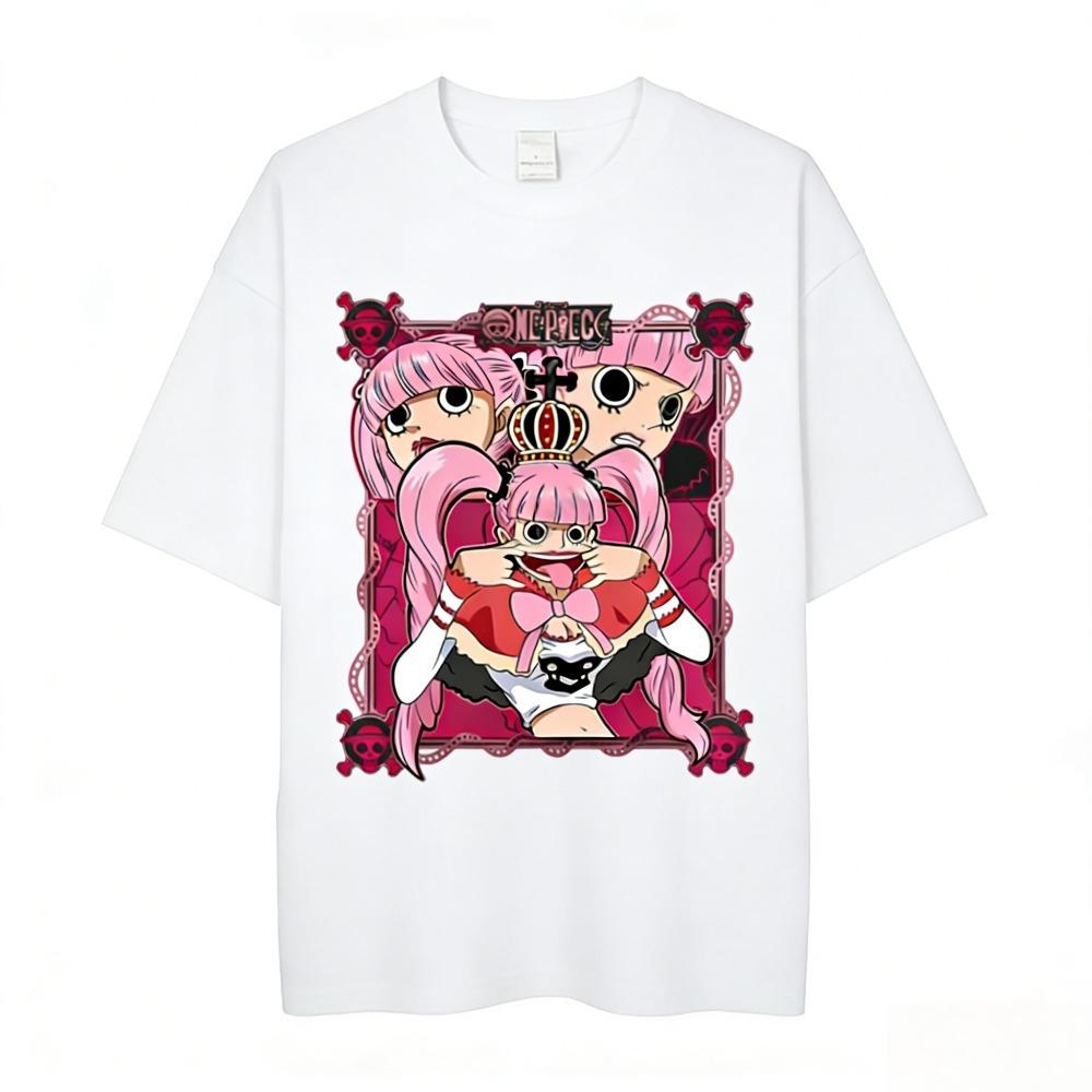 

2026 Summer Perona Retro Cosplay Tshirt Unisexs Oversize Casual Cotton Printed Shortsleeved Unisex Childrens Sports Shirt S