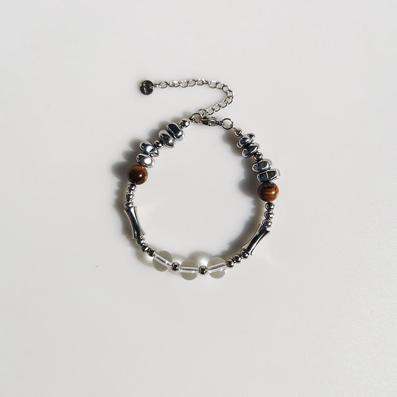 New Chinese Style Tiger Eye Stone Bracelet - Retro Design, Neutral Temperament, Men s Light Luxury, Exquisite Niche.