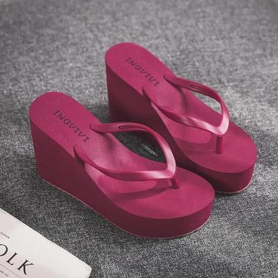 Sapatos Femininos Conforto Verão Mulheres Chinelos Plataforma Anabela Esportes ao Ar Livre Praia Chinelos de Dedo Bico Aberto Sapatos Casuais 2025
