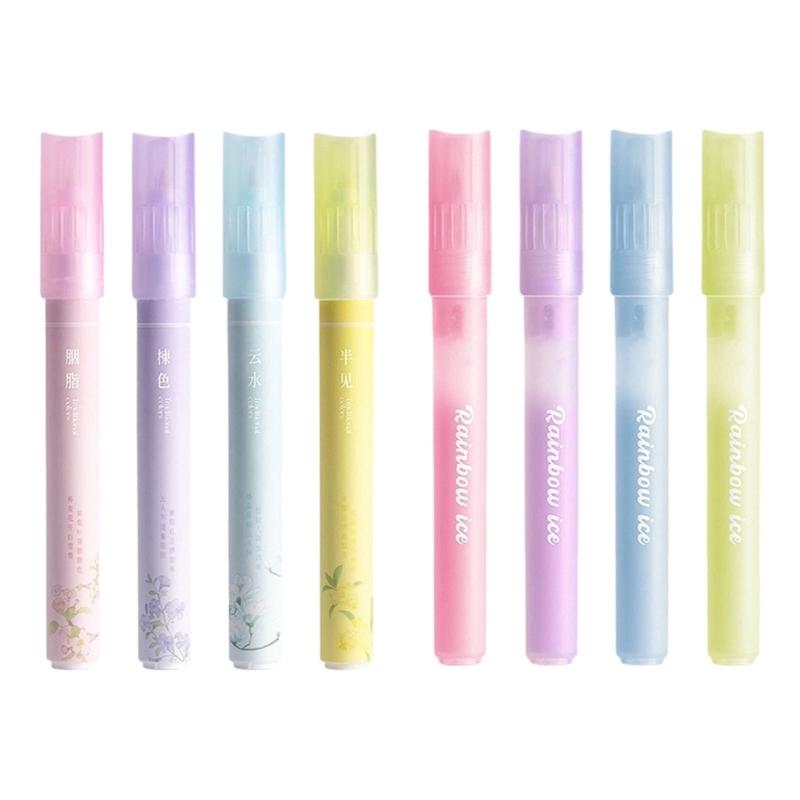Liquid Adhesive Pen Set 4 Piece Fine Tip Paper Craft Adhesive Large Capacity Portable Plastic Design for Journaling Scrapbooks