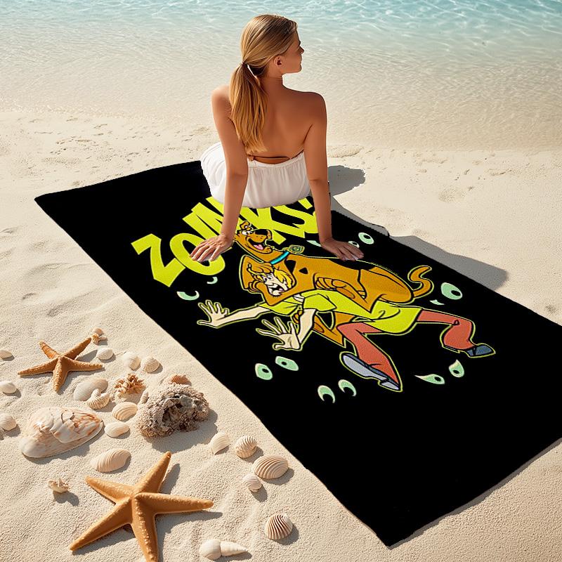 Halloween Fantasy Comedy Adventure Cartoon Movie Scooby-Doo Towel Outdoor Camping Vacation Swimming Beach Towel Outdoor Absorbent Bath Towel Y14