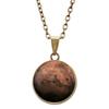 Starry Galaxy Pendant Necklace With Glowinthedark Doublesided Glass For Men And Women