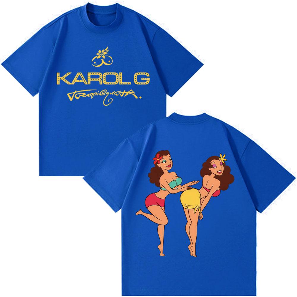 KAROL G 2025 New Album Tropicoqueta T Shirt Fashion 100% Cotton T Shirts Casual Oversized Cotton Tee Shirt Streetwear