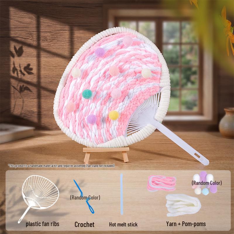 June 1st Children's Day DIY Cartoon Wool Knitting Fan Toy Kit