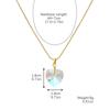 Necklace for Women Love Crystal Pendant Collarbone Chain Women Heart of The Sea Crystal Pendant Necklace Earrings Set Elegant Necklace