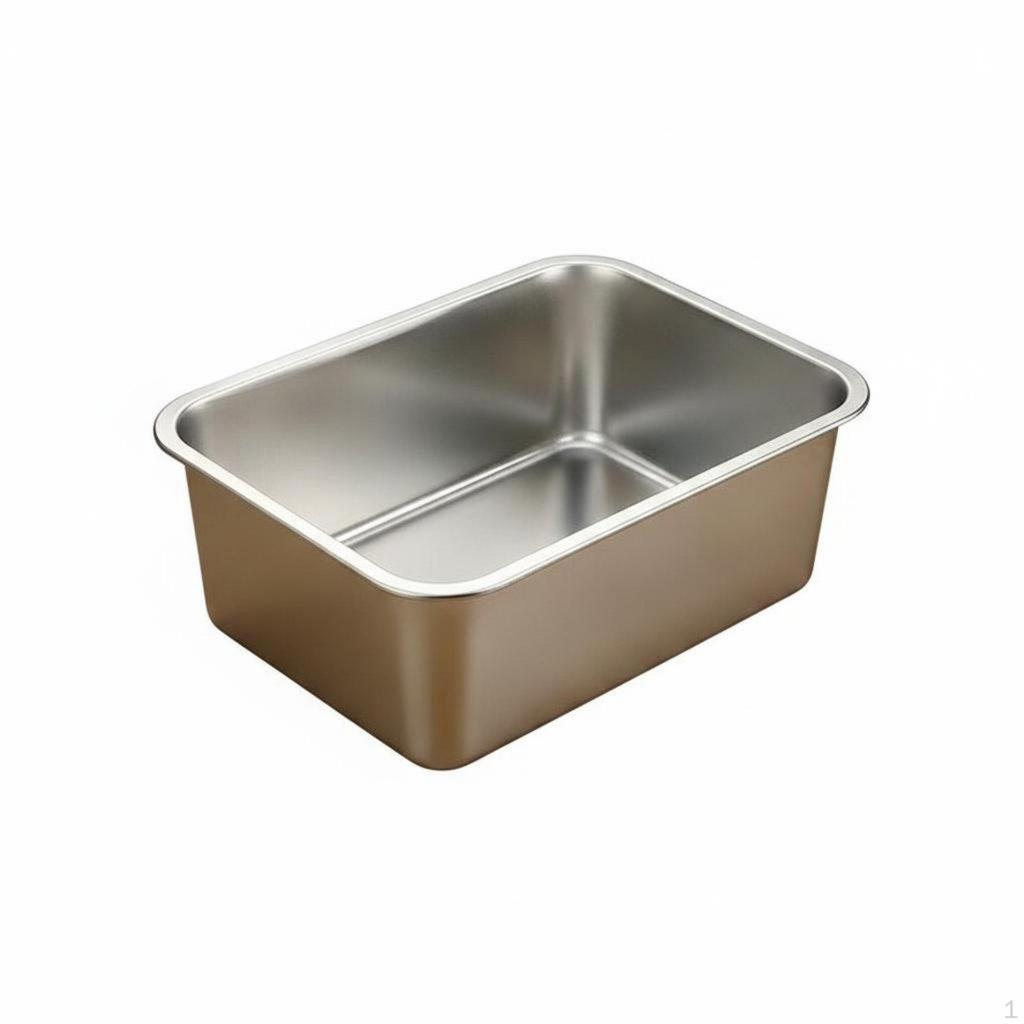 Rectangular Metal Container with Lid Easy to Clean Catering Tray Reusable Kitchenware for