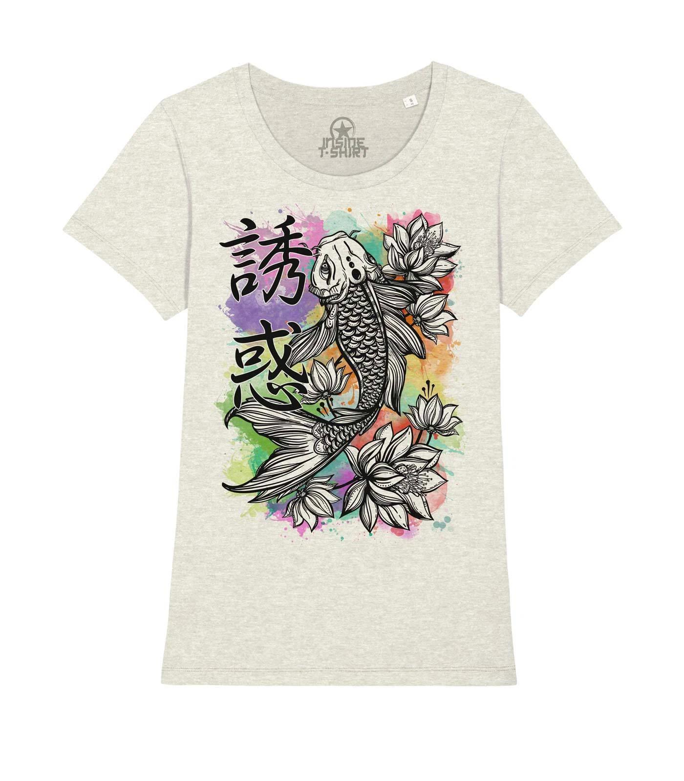 Carp Koi T Shirt Japanese Ideogram Seduction Loto Koi Fish T-Shirt Girl 2XL