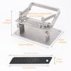 1set Precision Leather Peeling Machine, Professional Manual Stainless Steel Leather Skiver & Splitter, DIY Leather Skiving Too