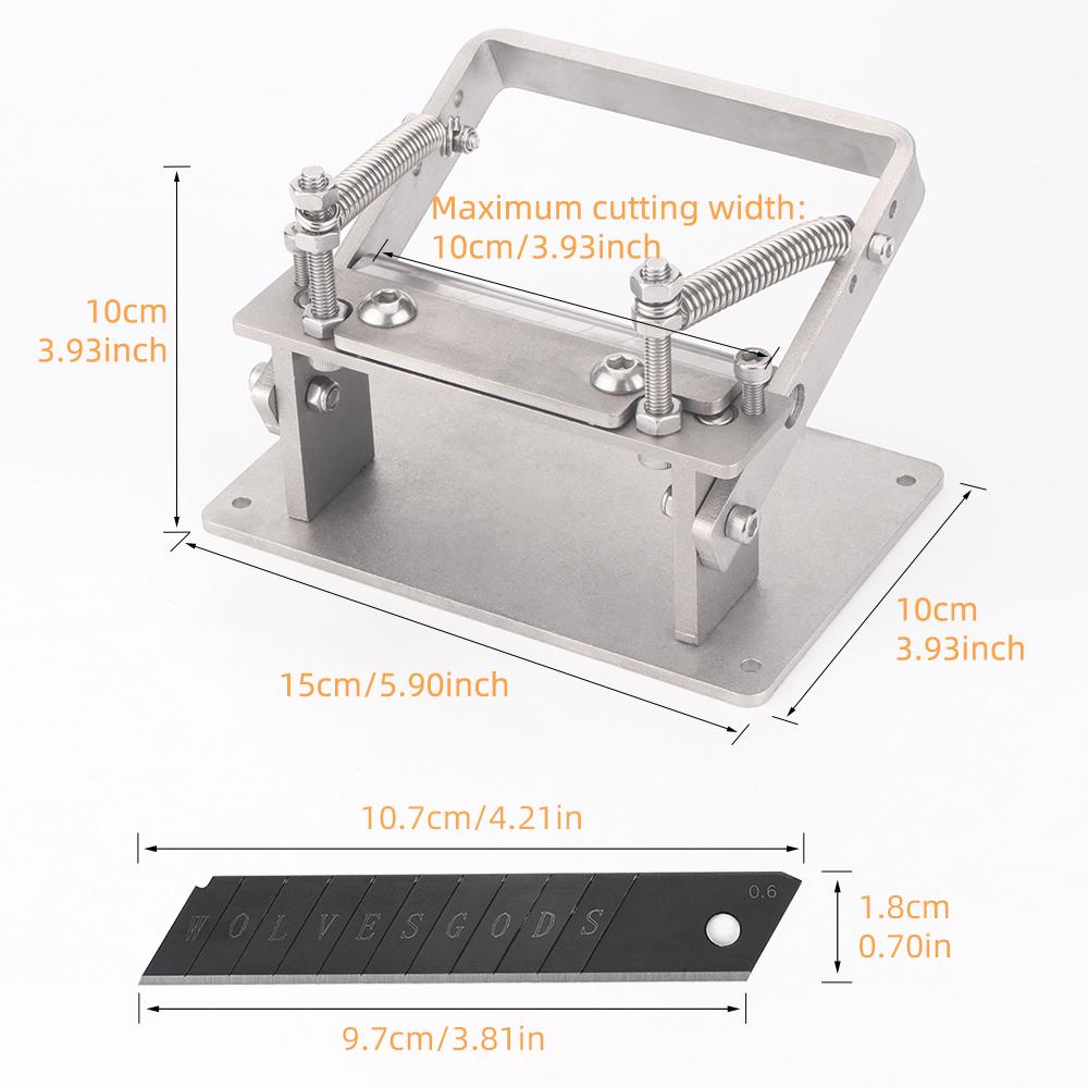 1set Precision Leather Peeling Machine, Professional Manual Stainless Steel Leather Skiver & Splitter, DIY Leather Skiving Too