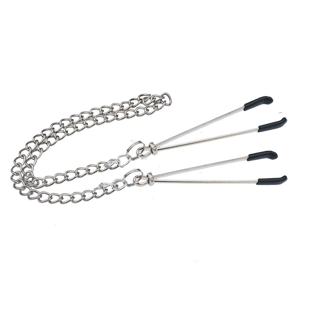 SM Metal Female Nipple V-Shaped Nipple Clamp Labia Clip Mei Mei Clip Adult Sex Product Russian Ozon