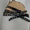 368cm Extended Thin Belt Stylish Multiloop Design Waist Girdle Soft PU Leather Waist Strap For Various Outfits