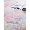 Tie Dye Fuzzy Rugs Anti Slip Floor Mat Soft Round Carpet Floor Rug for Bathroom