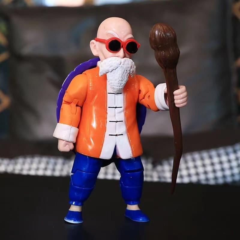 

14cm Dragon Ball Z Master Roshi Kame Sennin Movable Joints PVC Action Figures Model Car Cake Decorations Dolls Toys Kids Gifts