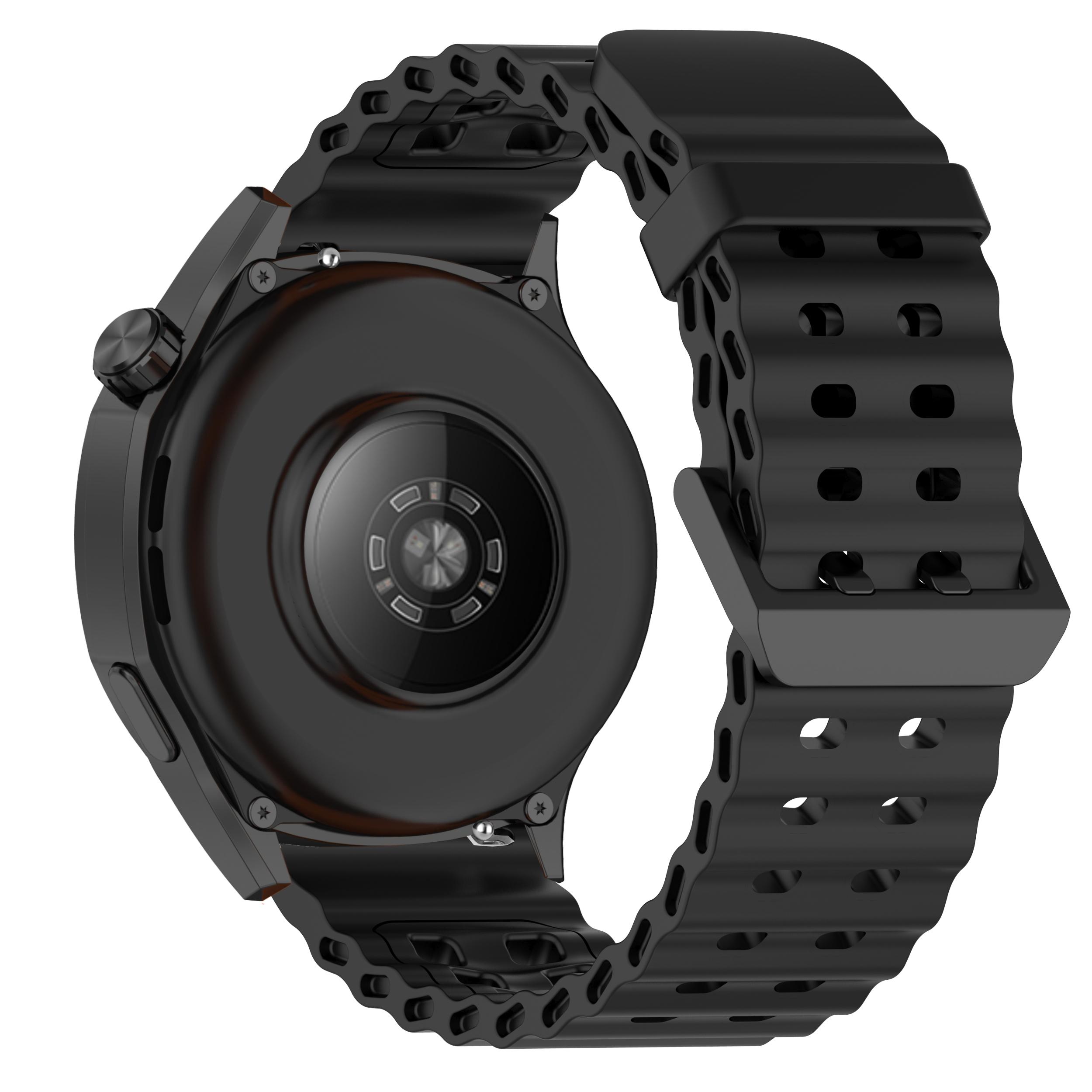 

22 мм Дышащий Спортивный Силиконовый Браслет Для KOSPET TANK T3 M3 Ultra Ремешок Для Часов Для KOSPET TANK T2 T3 M2 M3 Correa Band KOSPET TANK T3 Ultra чёрный