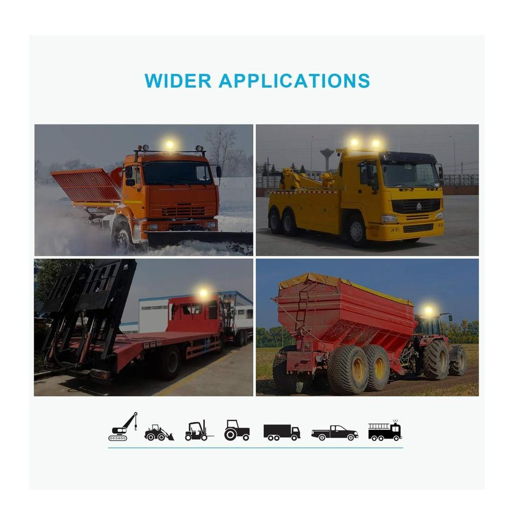 Tractor Work Lights 12V with Switch | Universal Plow Lamp for Mahindra Tractor Truck Trailer Pack of 1