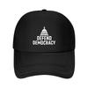 Defend Democracy Baseball Cap Beach Outing Unisex Hat Hat Luxury Brand Fashionable Women Beach Fashion Unisexs