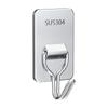 Seamless Adhesive Stainless Steel Hooks - No-Drill Wall Mount for Bathroom, Kitchen, Door, or Dorm Use