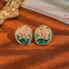 Monet Garden Medieval Baroque Pearl Earrings - Elegant, Retro Style for Women