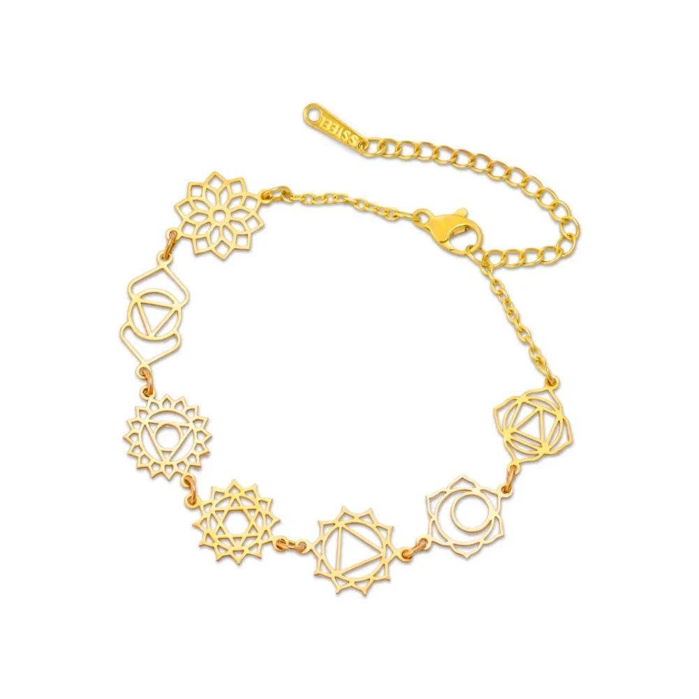 Lucky Seven Yoga Elements Gold Bracelet For Women Fringe Jewelry Birthday Gift
