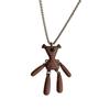 Brown Bear Pendant Necklace Fashionable Sweater Neckchain Street Culture Inspired Clavicle Chain for Trendsetters