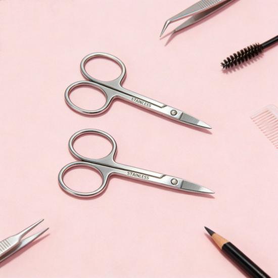 2.0 All-Purpose Stainless Steel Scissors: Edge Trimming, Eyebrow Shaping, Nose Hair, Eyelash & Beauty Use