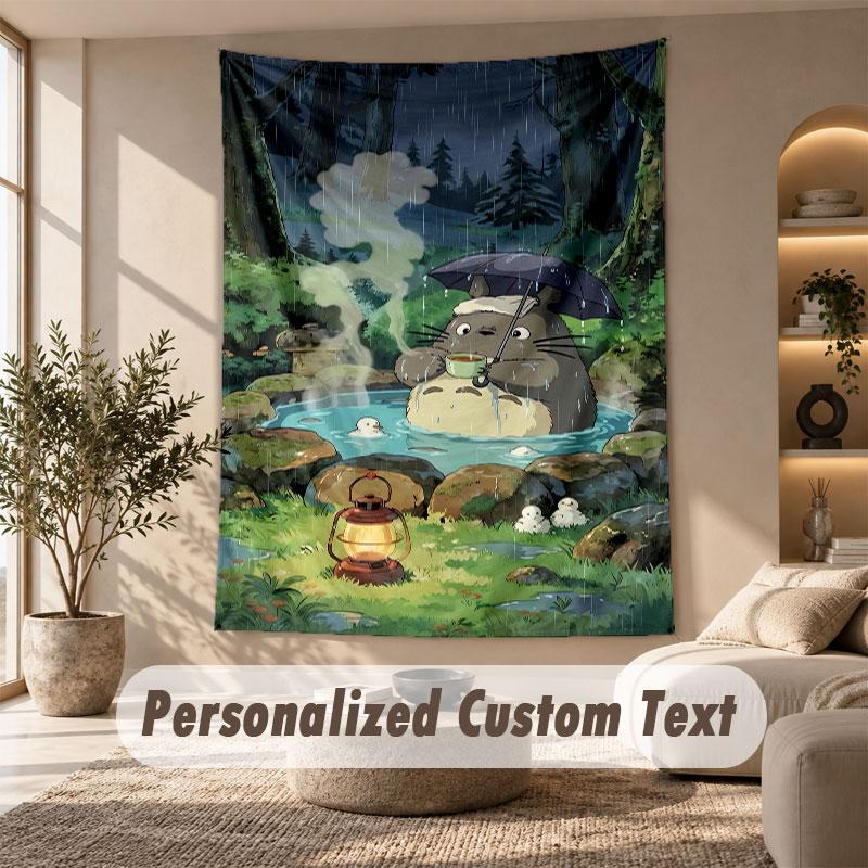 Wall Hanging Tapestry Art Cloth Bedroom Room Background DecorMy Neighbor Totoro