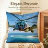 Funny Shark Fighter Meme Cushion Cover Natural Linen Organic Fabric DoubleSided Printing Sofa Home Decor Gift Pillow Case
